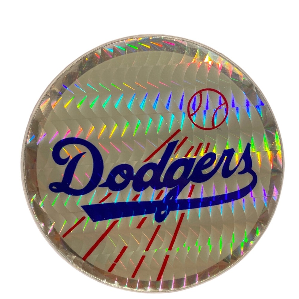 Vintage 1990s Los Angeles Dodgers Holographic Baseball Sticker World Series‎